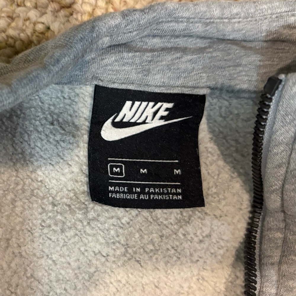 Nike Heather Gray Zip Pullover - image 2